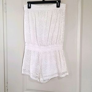 NWOT White lace time romper/cover up